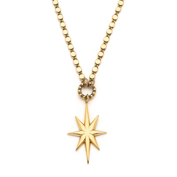 Rita Gold Plated Star Charm Chain Necklace - 2