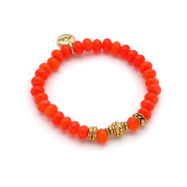 Ryu Pink Coral Natural Stone Bracelet - 1