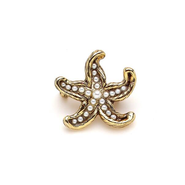 Seastar Pearl Star Brooch - 1