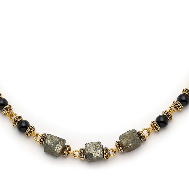 Serene Onyx Gold Plated Necklace - 3