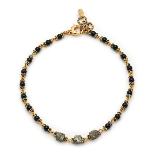 Serene Onyx Gold Plated Necklace - 1