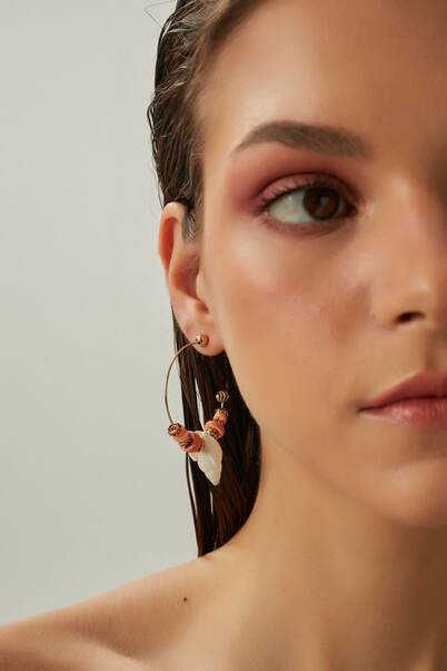 Shell Hoop Earrings - 3