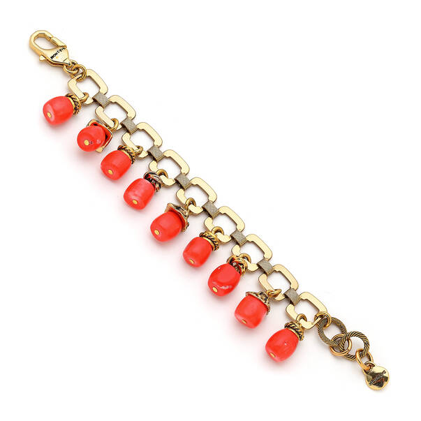 Shira Pink Coral Natural Stone Bracelet - 1