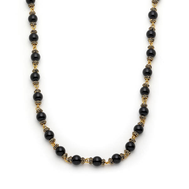 Starlit Obsidian Onyx Gold Plated Necklace - 4