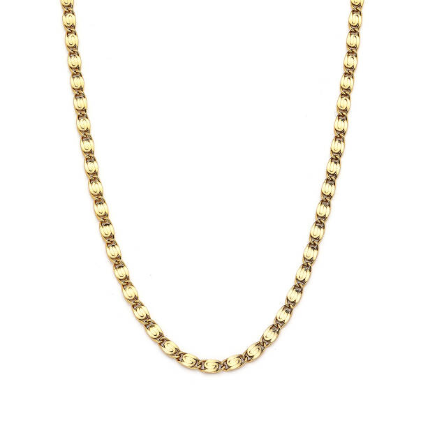 Stream Gold Plated Chain Necklace - 3