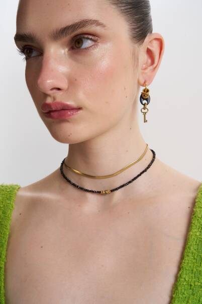 Teen Glam Choker Altın Kaplama Zincir Kolye - 2