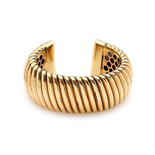 Timeless Arc Gold Plated Cuff Bracelet - 1