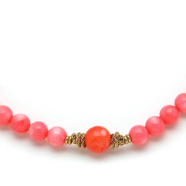 Trigger Pink Coral Natural Stone Necklace - 3