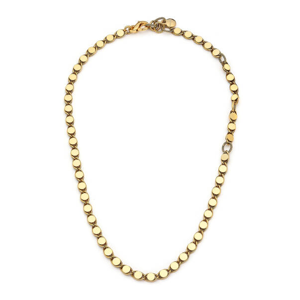 Twist Gold Plated Chain Necklace - 1